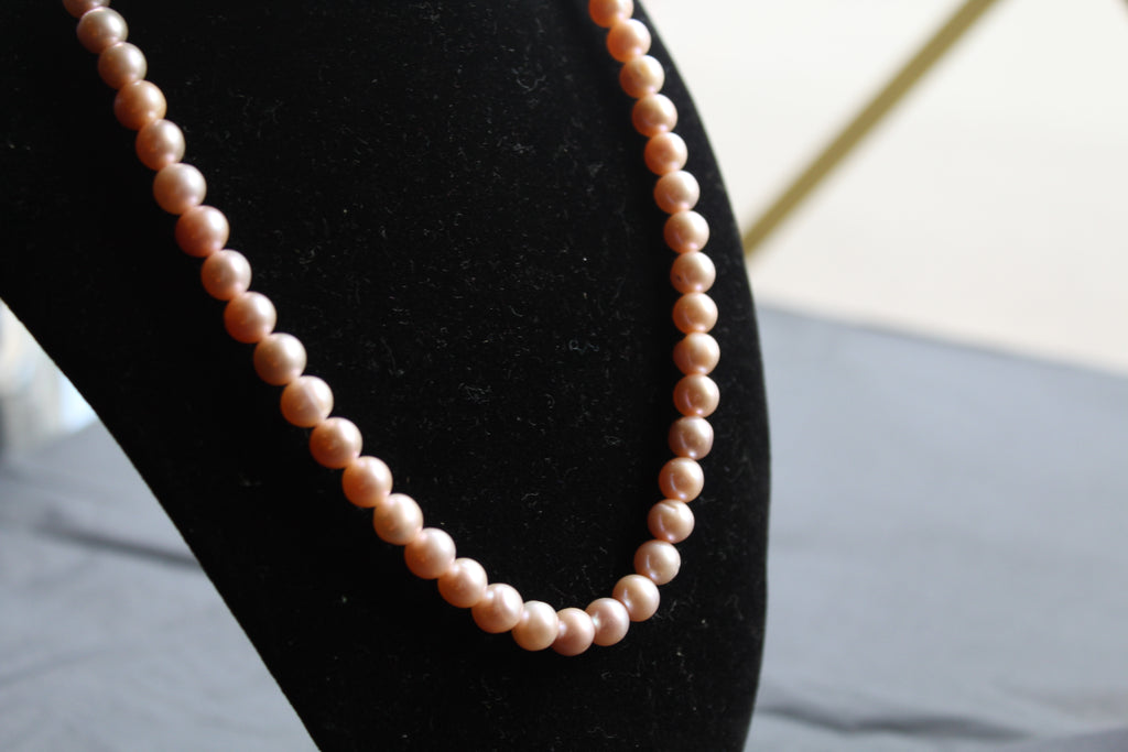 Peach Pearl Necklace