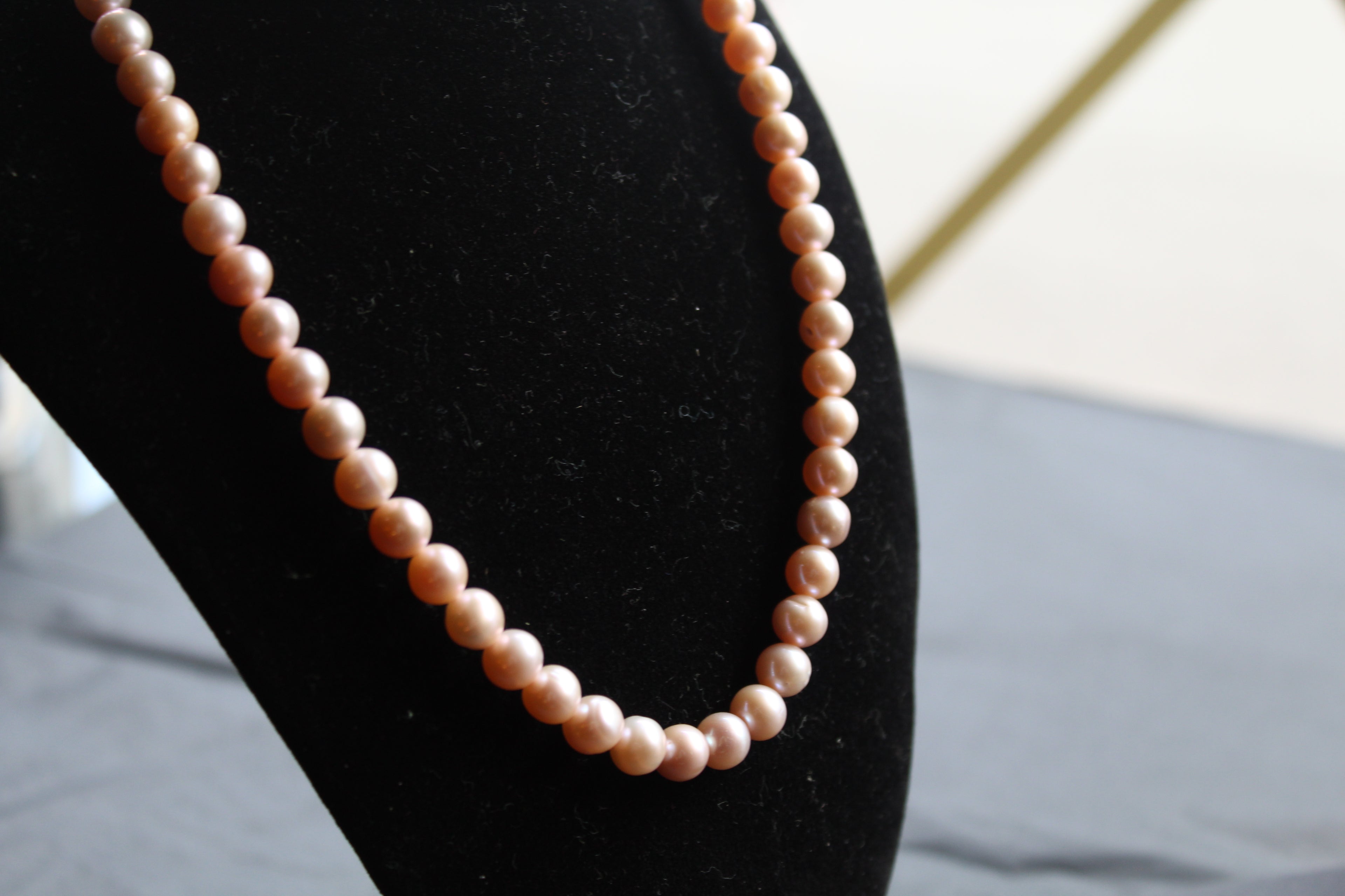 Peach Pearl Necklace