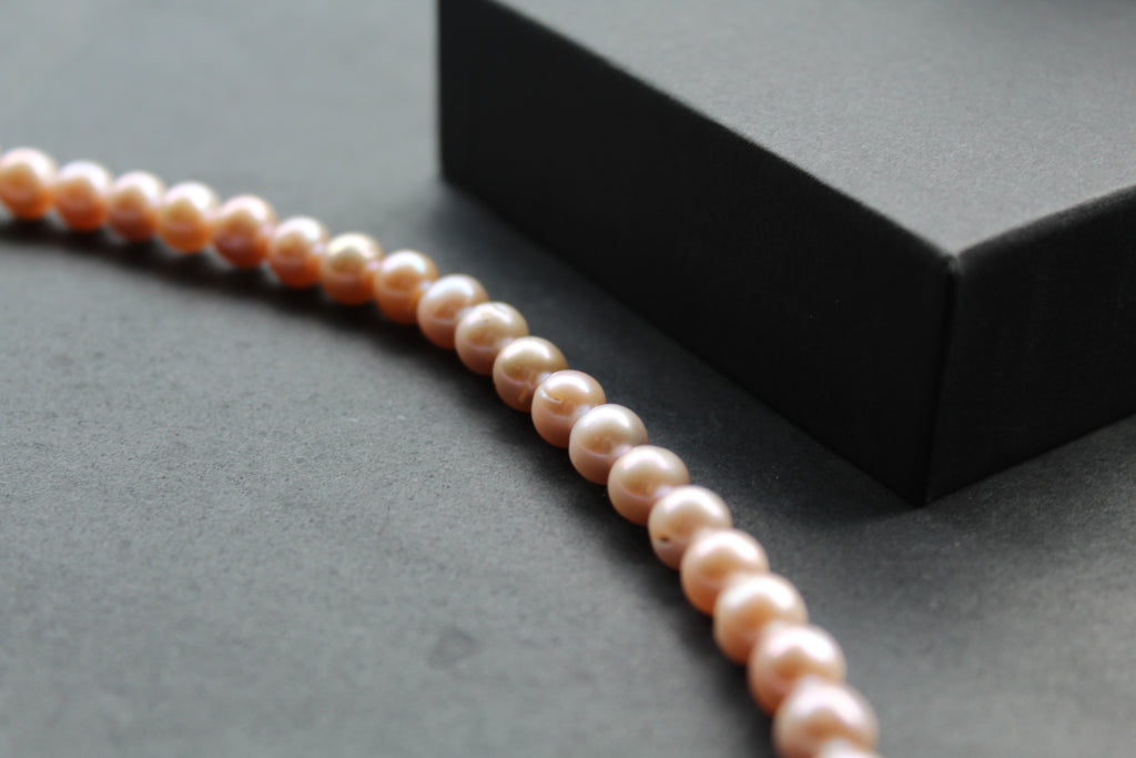 Peach Pearl Necklace