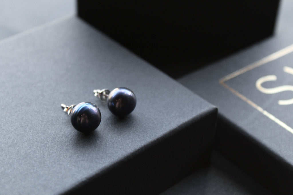Peacock Fresh Water Pearl Studs