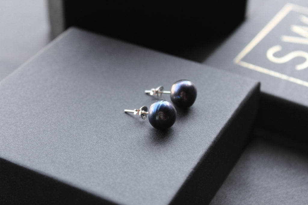 Peacock Fresh Water Pearl Studs