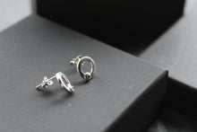 Load image into Gallery viewer, Peridot Hoop Studs
