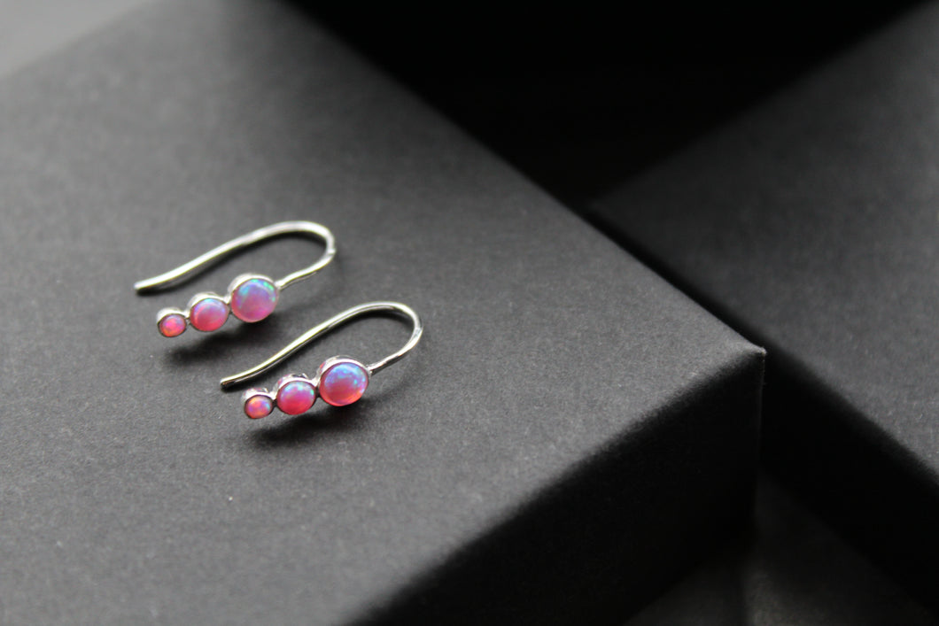 Pink Opal Trio Earrings