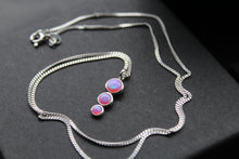 Load image into Gallery viewer, Pink Opal Trio Necklace
