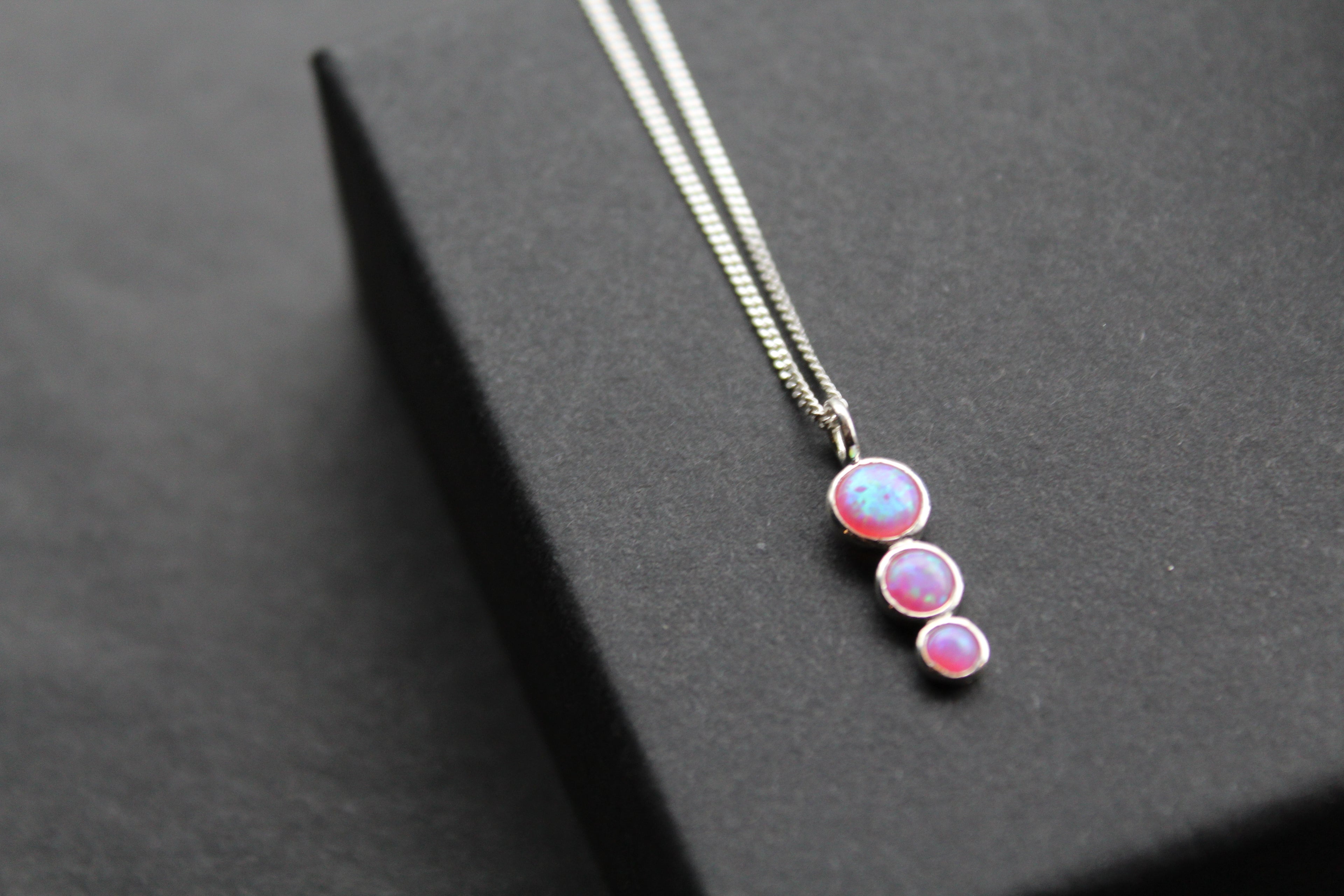 Pink Opal Trio Necklace