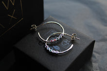 Load image into Gallery viewer, Rainbow Cubic Zirconia Hoops
