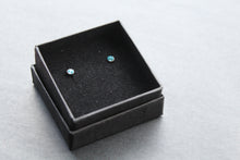 Load image into Gallery viewer, Round Aqua 3mm Studs
