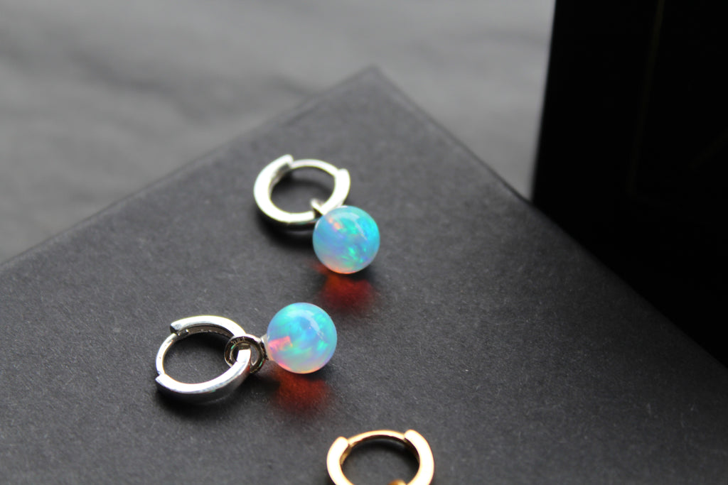 Sea Opal Hoops