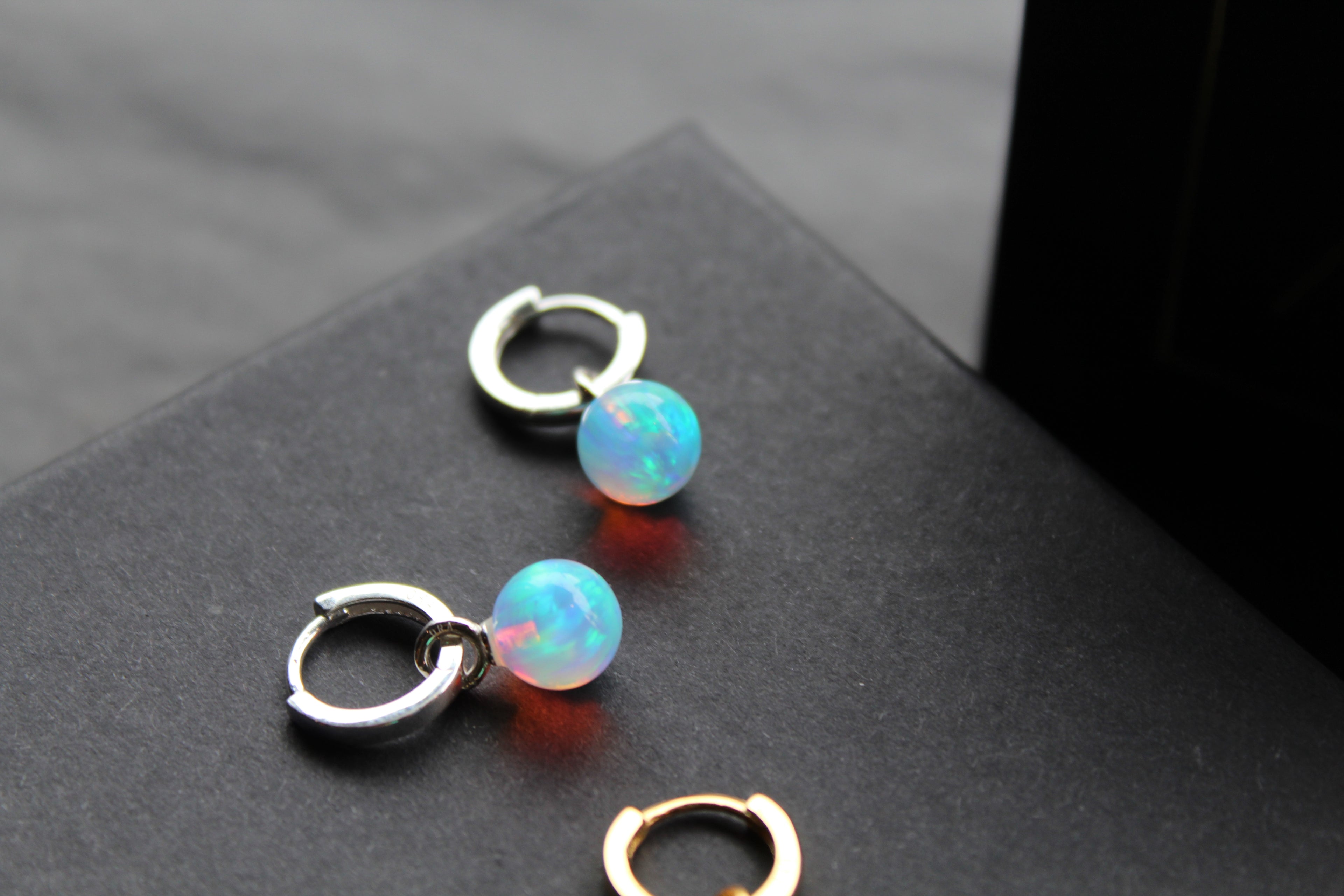 Sea Opal Hoops