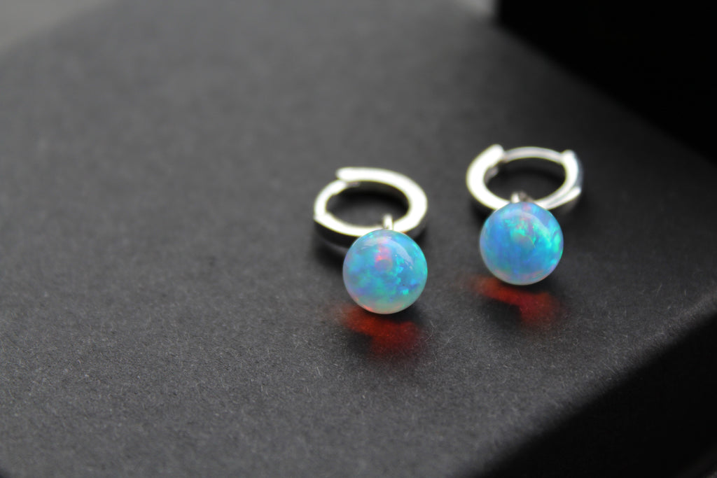 Sea Opal Hoops