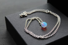 Load image into Gallery viewer, Sea Opal on Silver Chunky Chain
