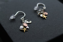 Load image into Gallery viewer, Shells and Seahorse Cluster Earrings
