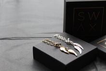 Load image into Gallery viewer, Silver Angel Wing T-Bar Bracelet

