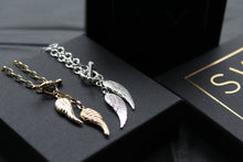 Load image into Gallery viewer, Silver Angel Wing T-Bar Bracelet
