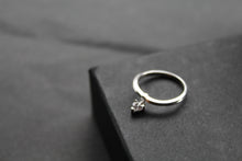 Load image into Gallery viewer, Silver Clear CZ Charm Ring
