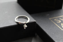 Load image into Gallery viewer, Silver Clear CZ Charm Ring
