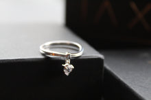 Load image into Gallery viewer, Silver Clear CZ Charm Ring
