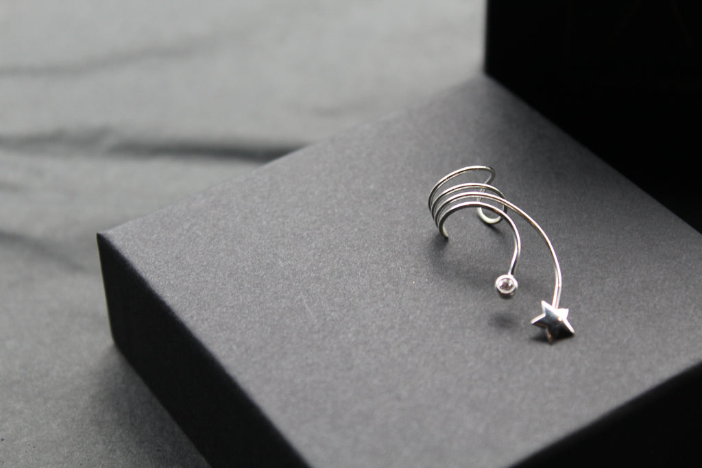 Silver & CZ Ear Cuffs