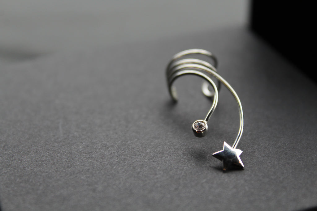 Silver & CZ Ear Cuffs
