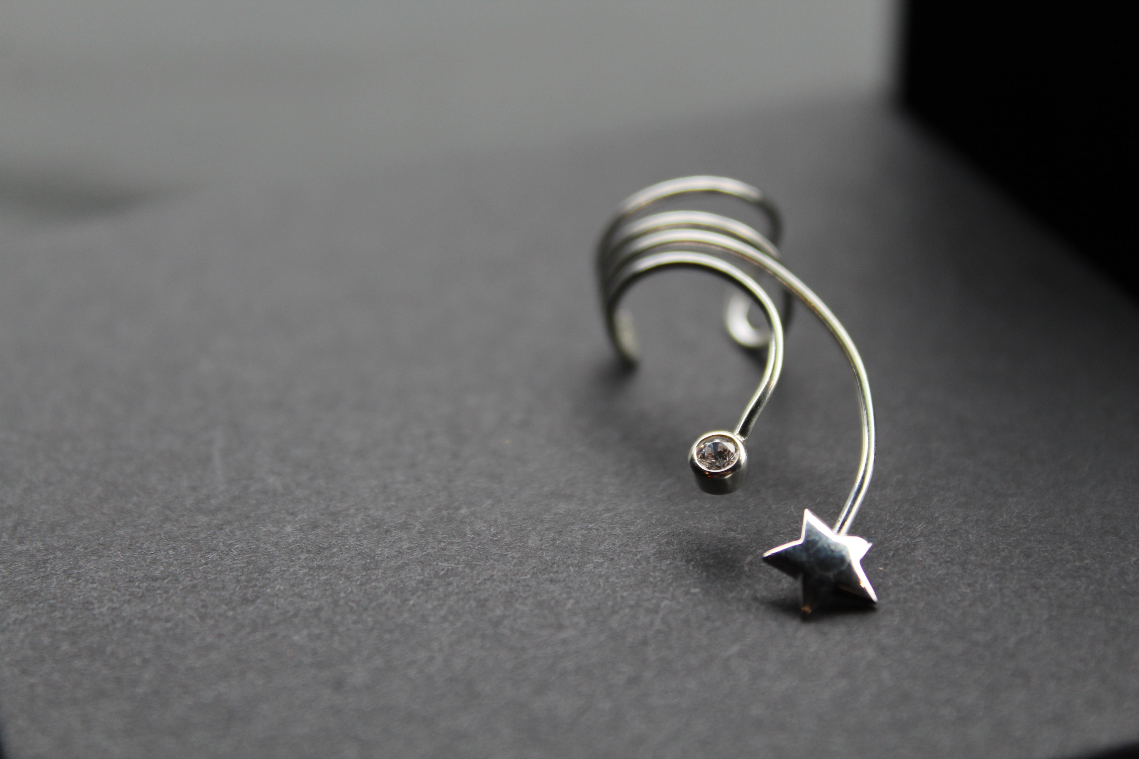 Silver & CZ Ear Cuffs