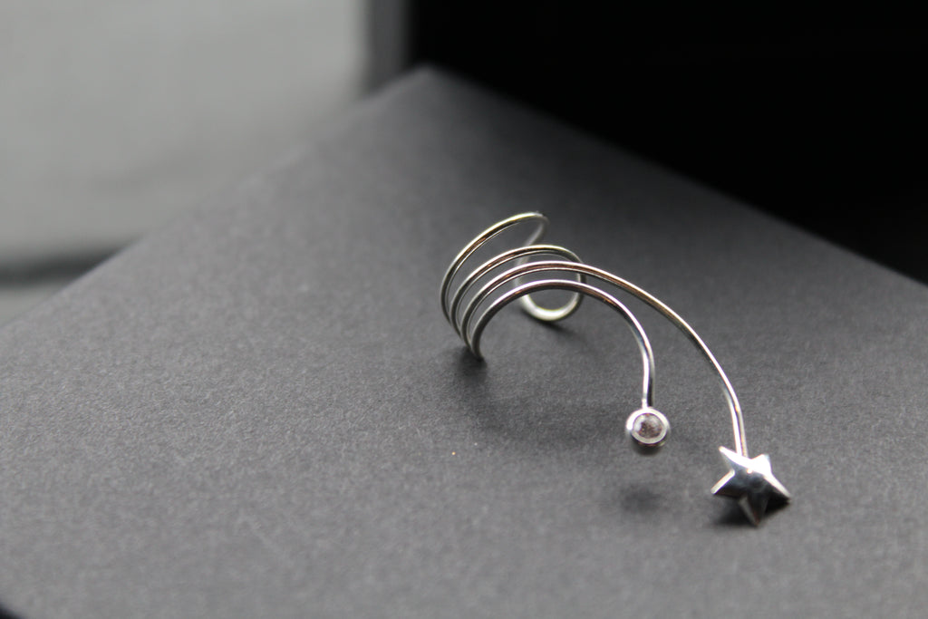 Silver & CZ Ear Cuffs