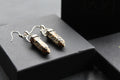 Silver Dalmatian Jasper Crystal Point Earrings