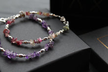 Load image into Gallery viewer, Silver Gemstone Chip Bracelets

