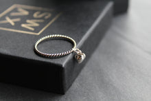 Load image into Gallery viewer, Silver Heart Charms Ring
