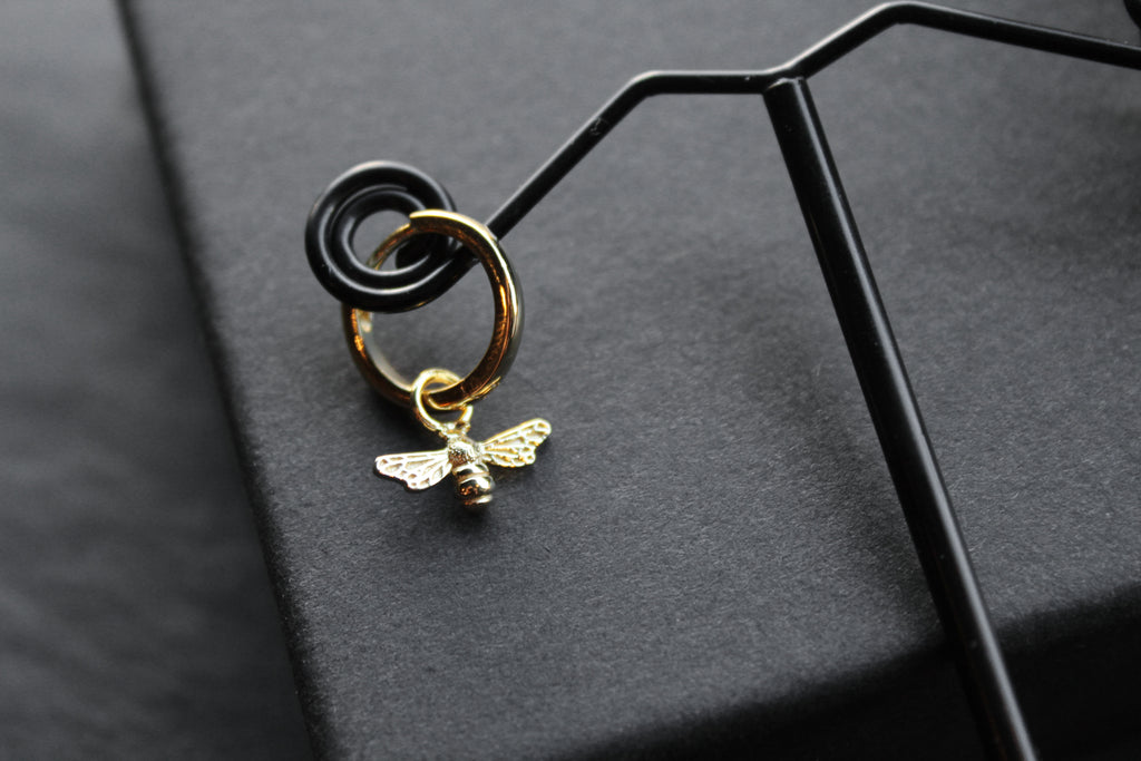 Silver Huggie Hoop's with Bees