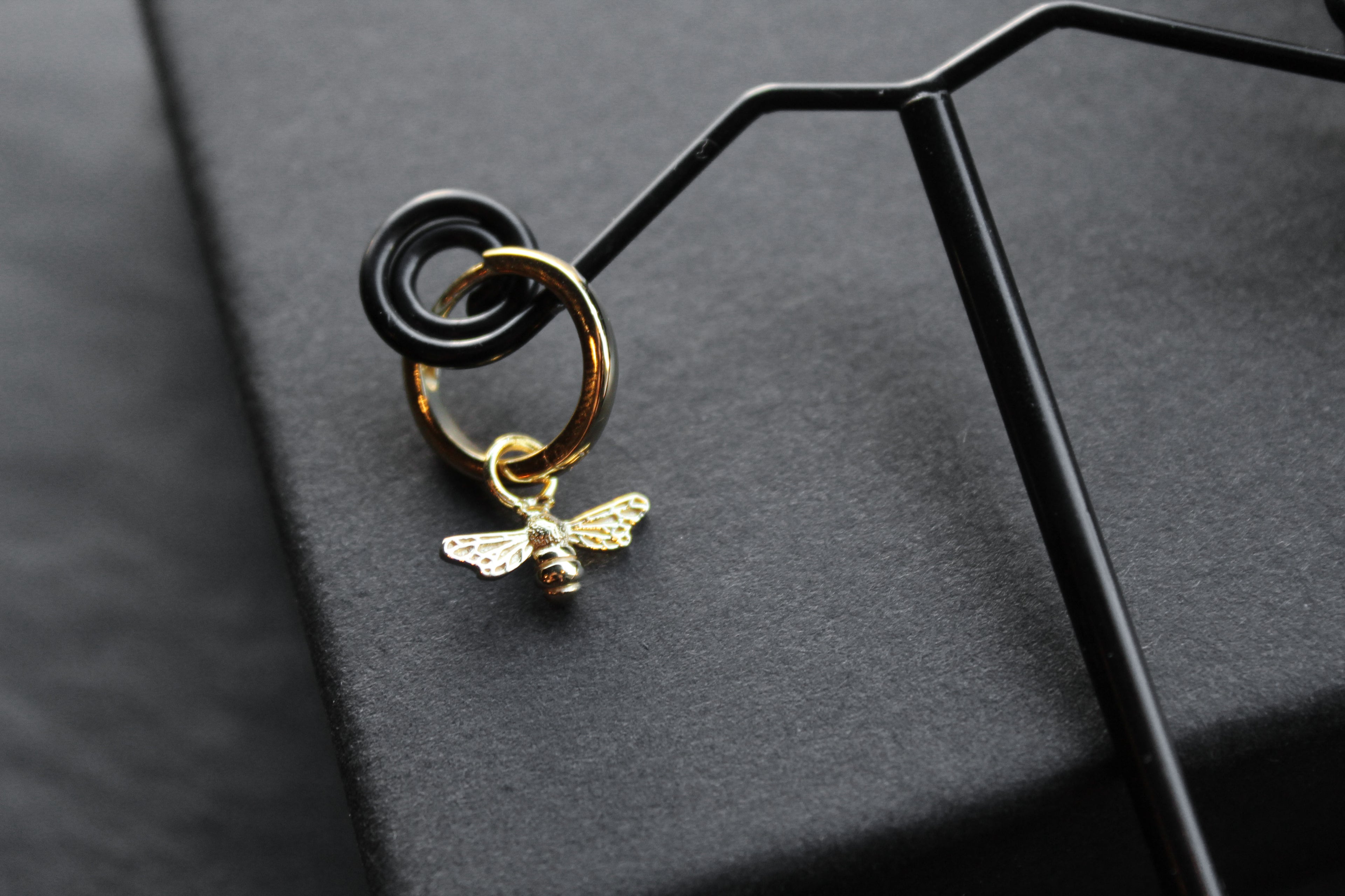 Silver Huggie Hoop's with Bees