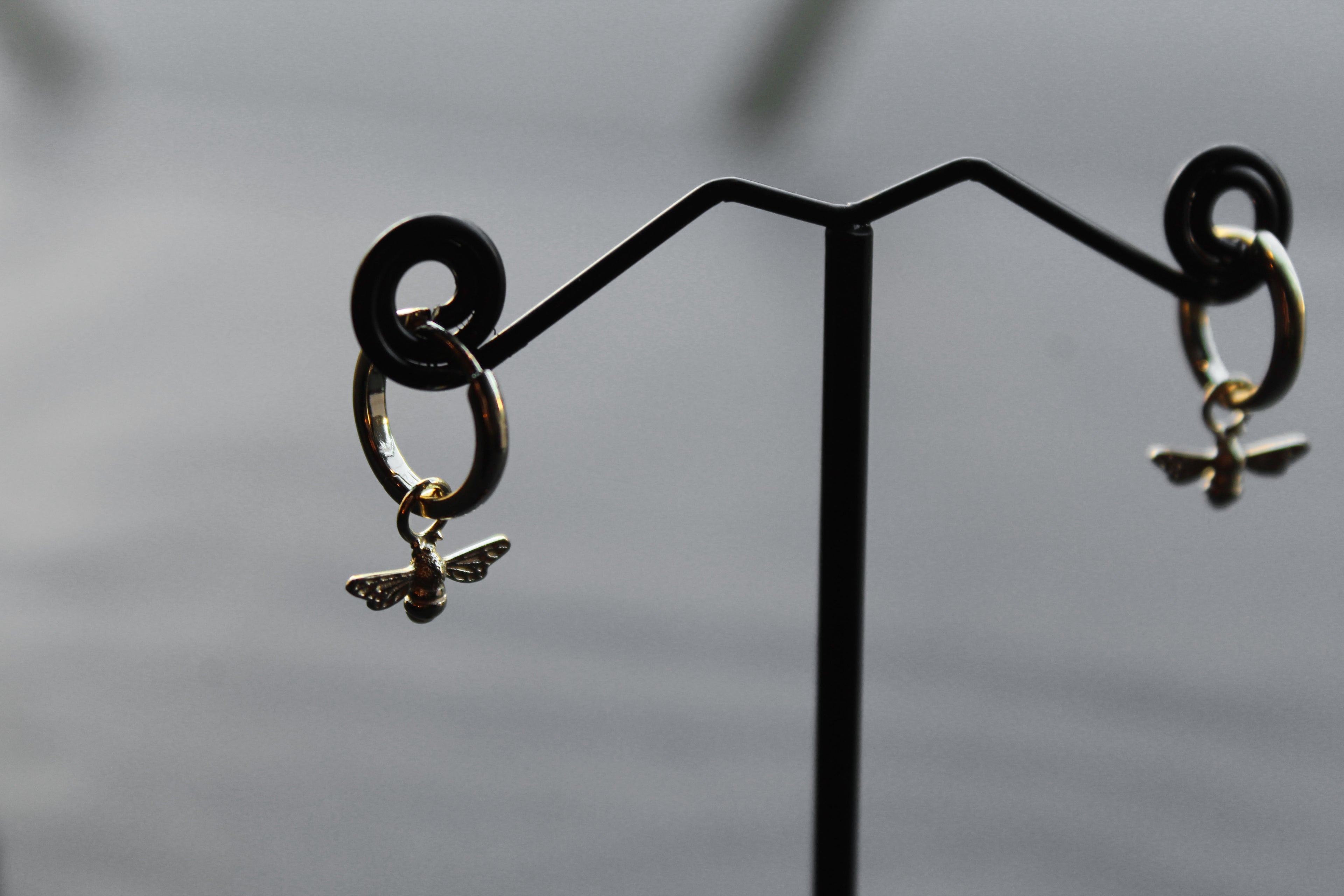 Silver Huggie Hoop's with Bees