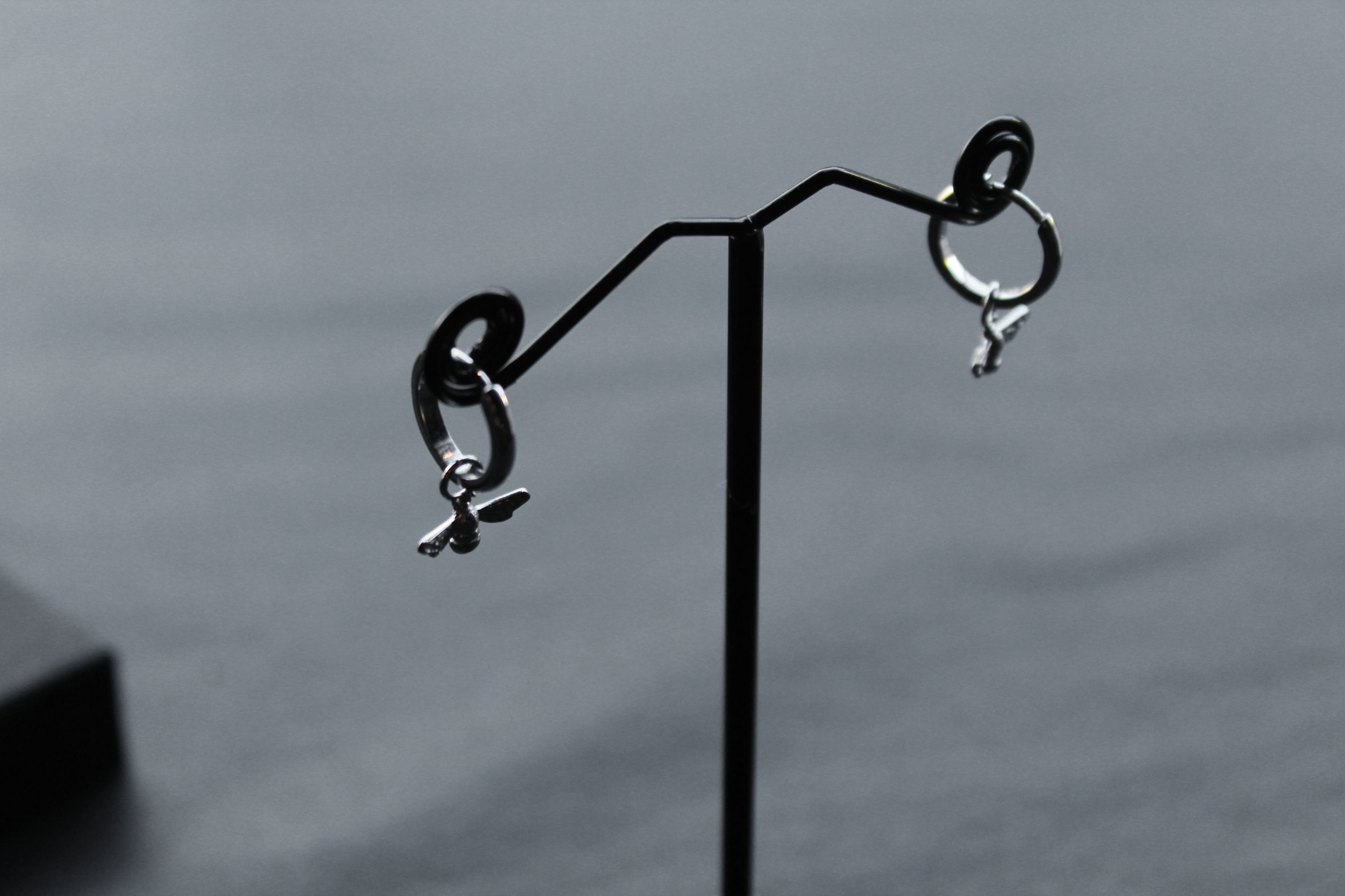 Silver Huggie Hoop's with Bees