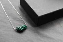 Load image into Gallery viewer, Silver Malachite Necklace
