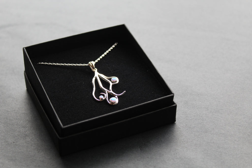 Silver Open Opalite Necklace