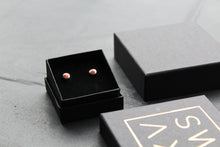 Load image into Gallery viewer, Silver Red Coral Studs
