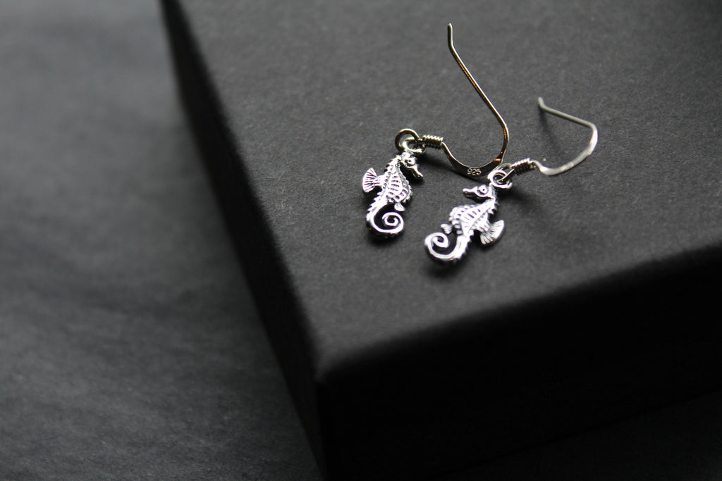 Silver Seahorse Earrings