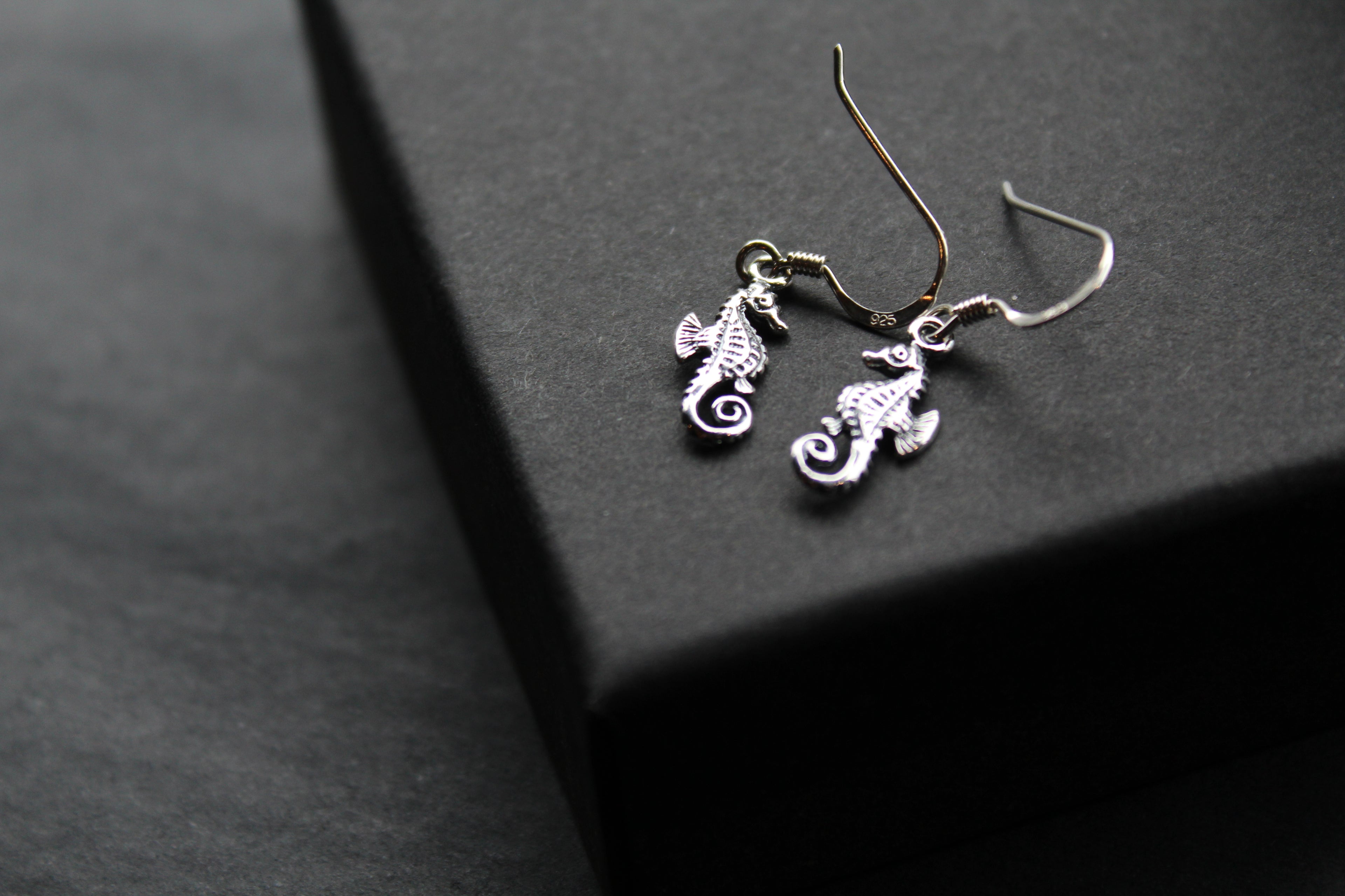 Silver Seahorse Earrings