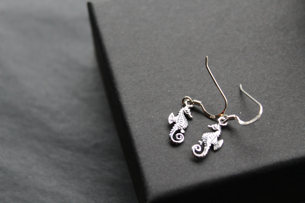 Silver Seahorse Earrings