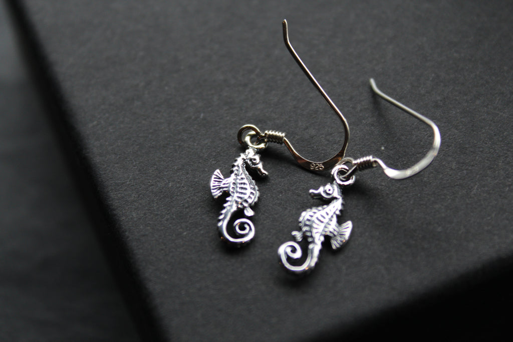Silver Seahorse Earrings
