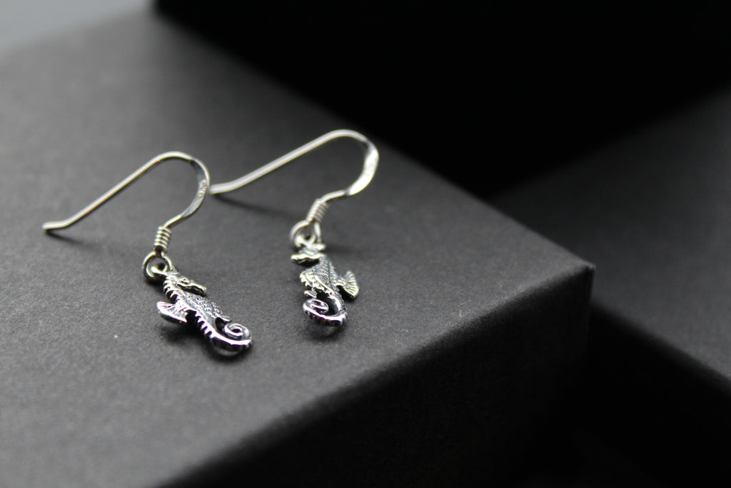 Silver Seahorse Earrings