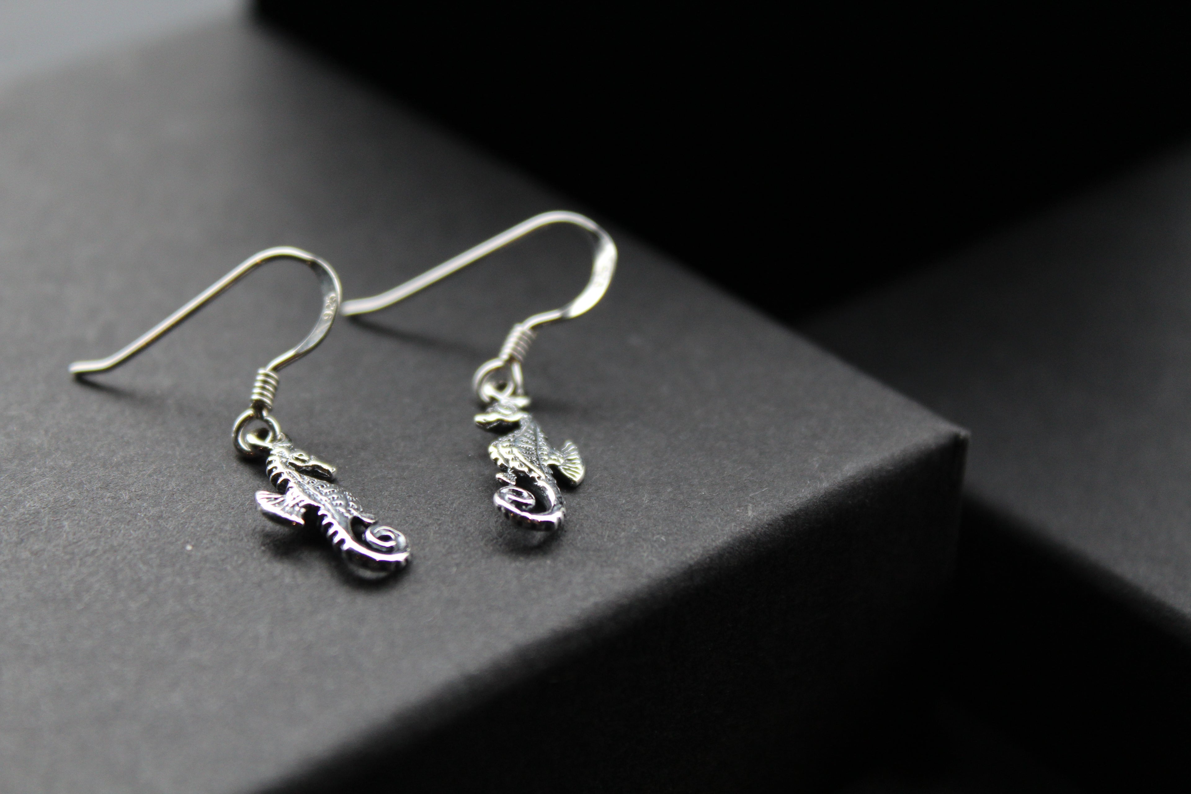 Silver Seahorse Earrings