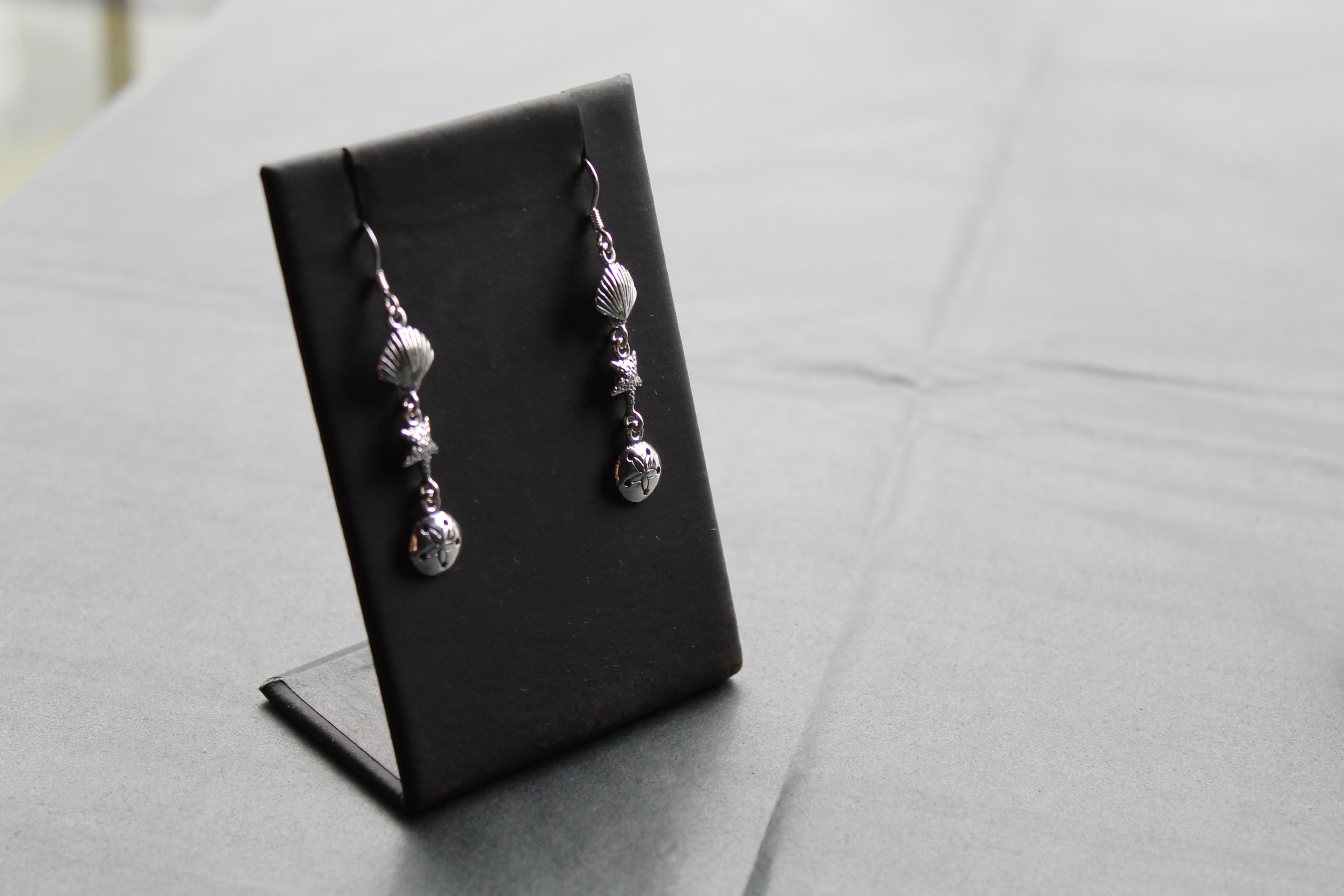 Silver Shell & Starfish Earrings