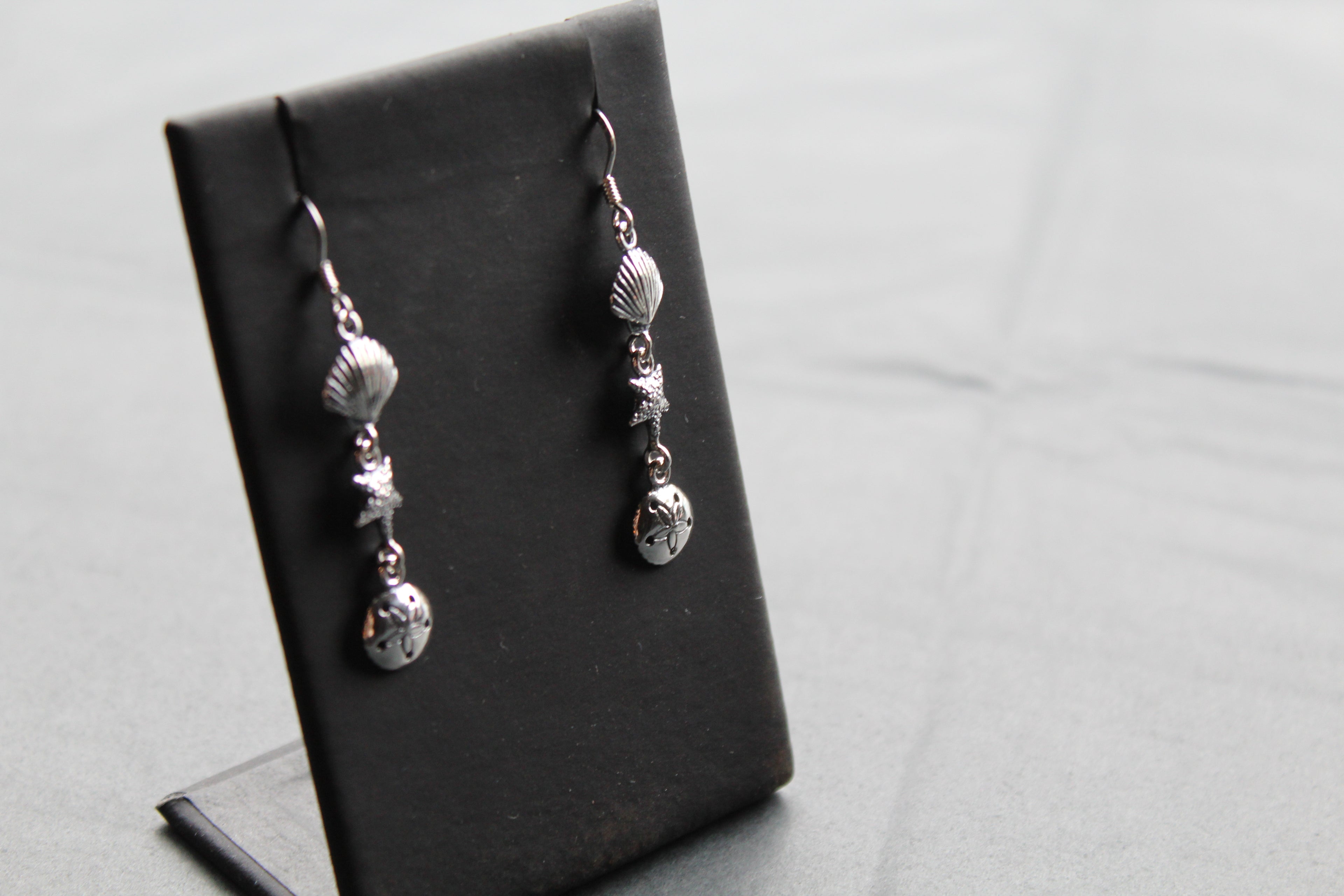 Silver Shell & Starfish Earrings