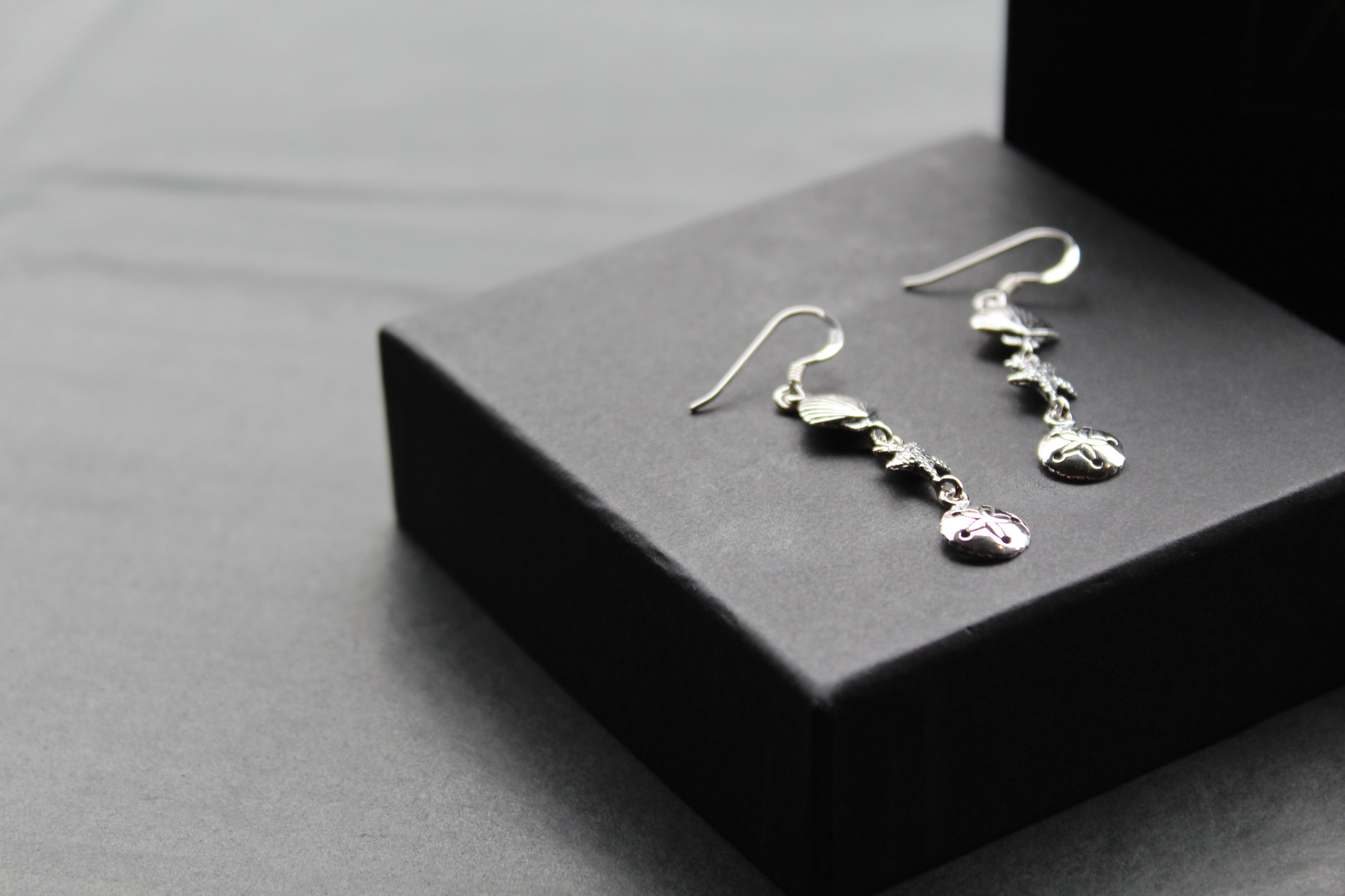 Silver Shell & Starfish Earrings