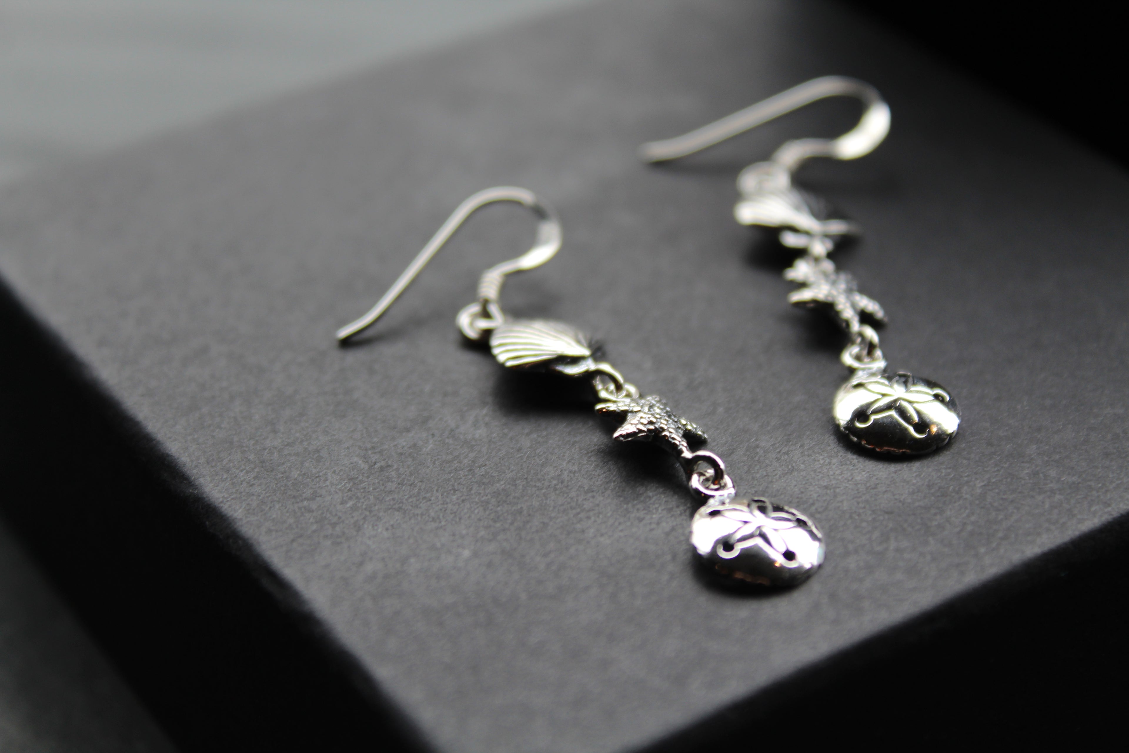 Silver Shell & Starfish Earrings