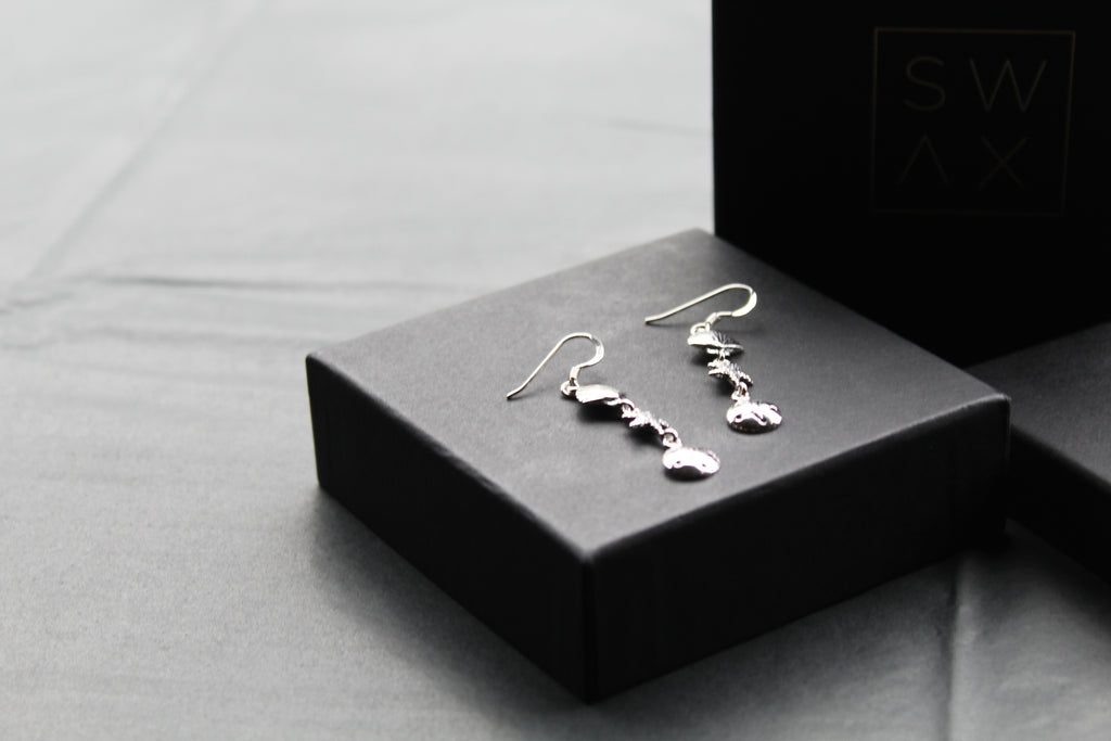 Silver Shell & Starfish Earrings