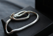 Load image into Gallery viewer, Silver Snake Charm Bracelet
