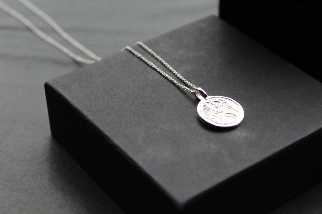 Silver St Christopher with Chain