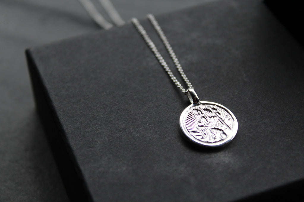 Silver St Christopher with Chain