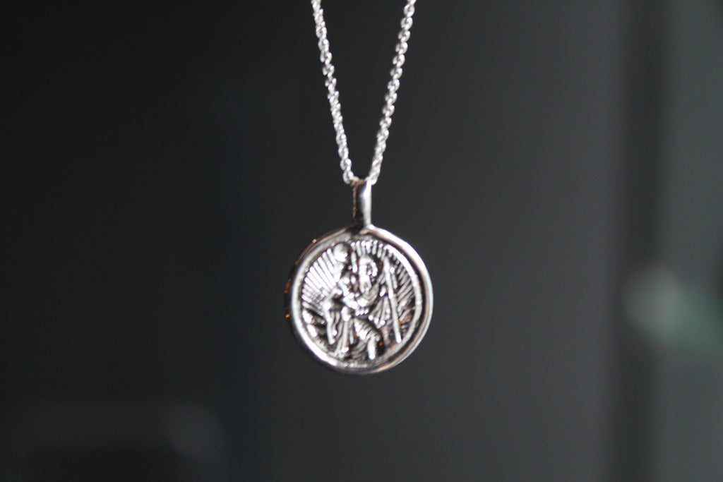 Silver St Christopher with Chain